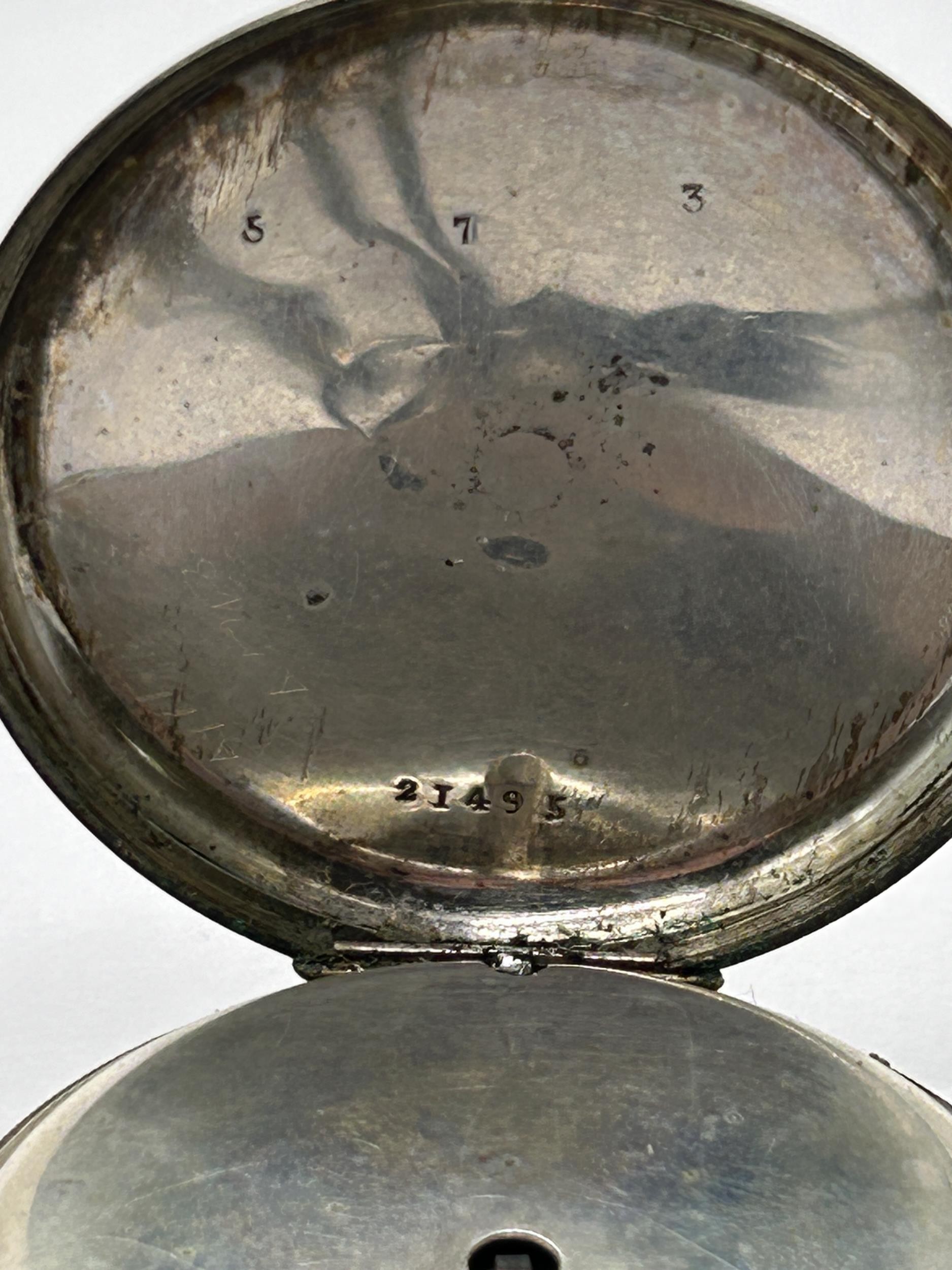 A silver open face pocket watch, the enamel dial signed Dupin Geneve, with Roman numerals and - Image 4 of 6
