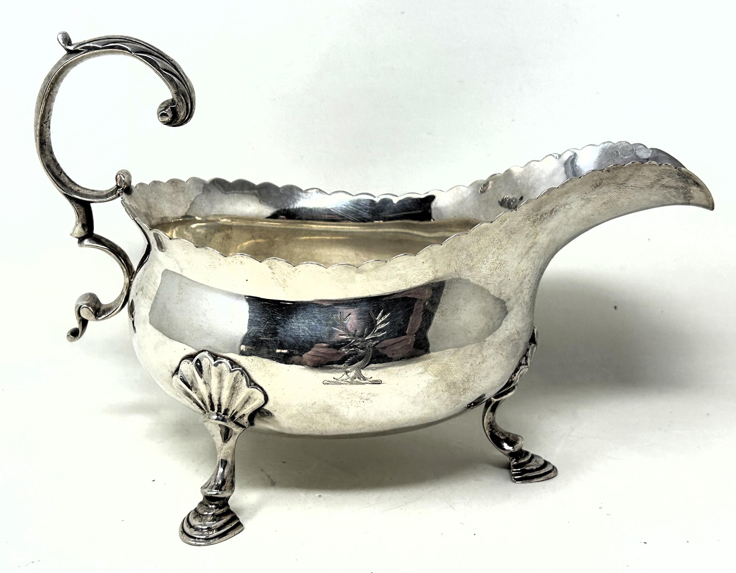 ***Regretfully Withdrawn*** A George III silver sauce boat, London 1818, 7 ozt