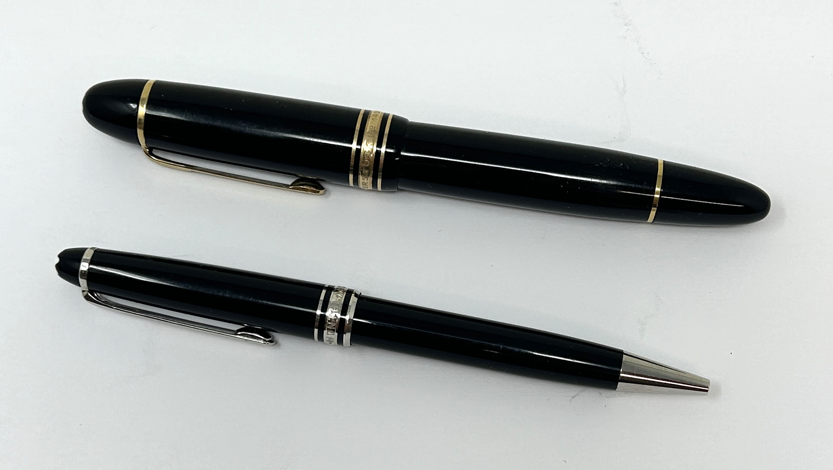 A Mont Blanc Meisterstuck fountain pen, No 149, and a Mont Blanc Meisterstuck ballpoint pen (2)