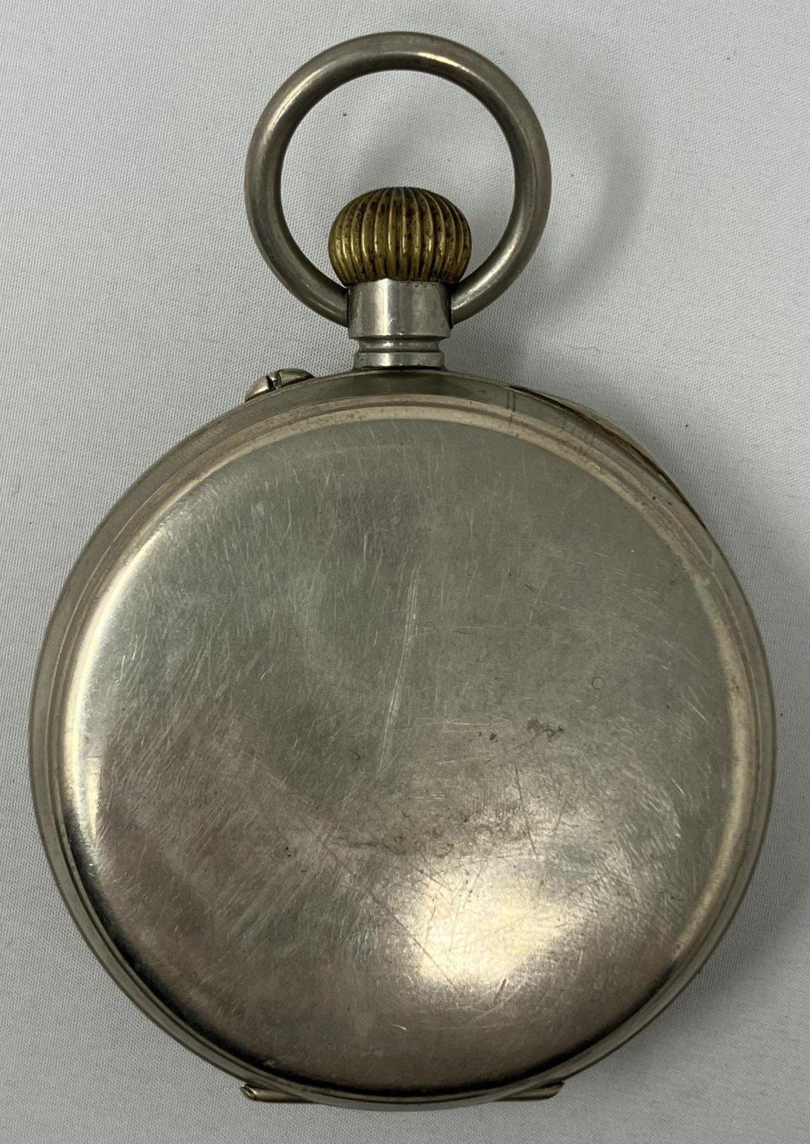 A silver plated open face pocket watch - Image 2 of 2