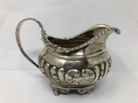 A George IV silver cream jug, London 1824, 6.74 ozt