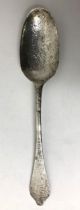 A Charles II trefid rat tail spoon, London 1654, 1.3 ozt heavy environmental damage and repaired