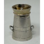 A Victorian silver novelty pepper, in the form of a milk churn, Chester 1877, 6.5 g