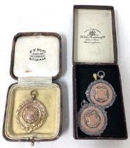 A 9ct gold medallion, engraved 'Nottingham Journal Challenge Cup' with 'Winners 1932' engraved on
