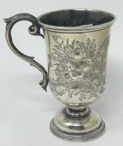 A Victorian silver mug, Birmingham 1874, 2.6 ozt