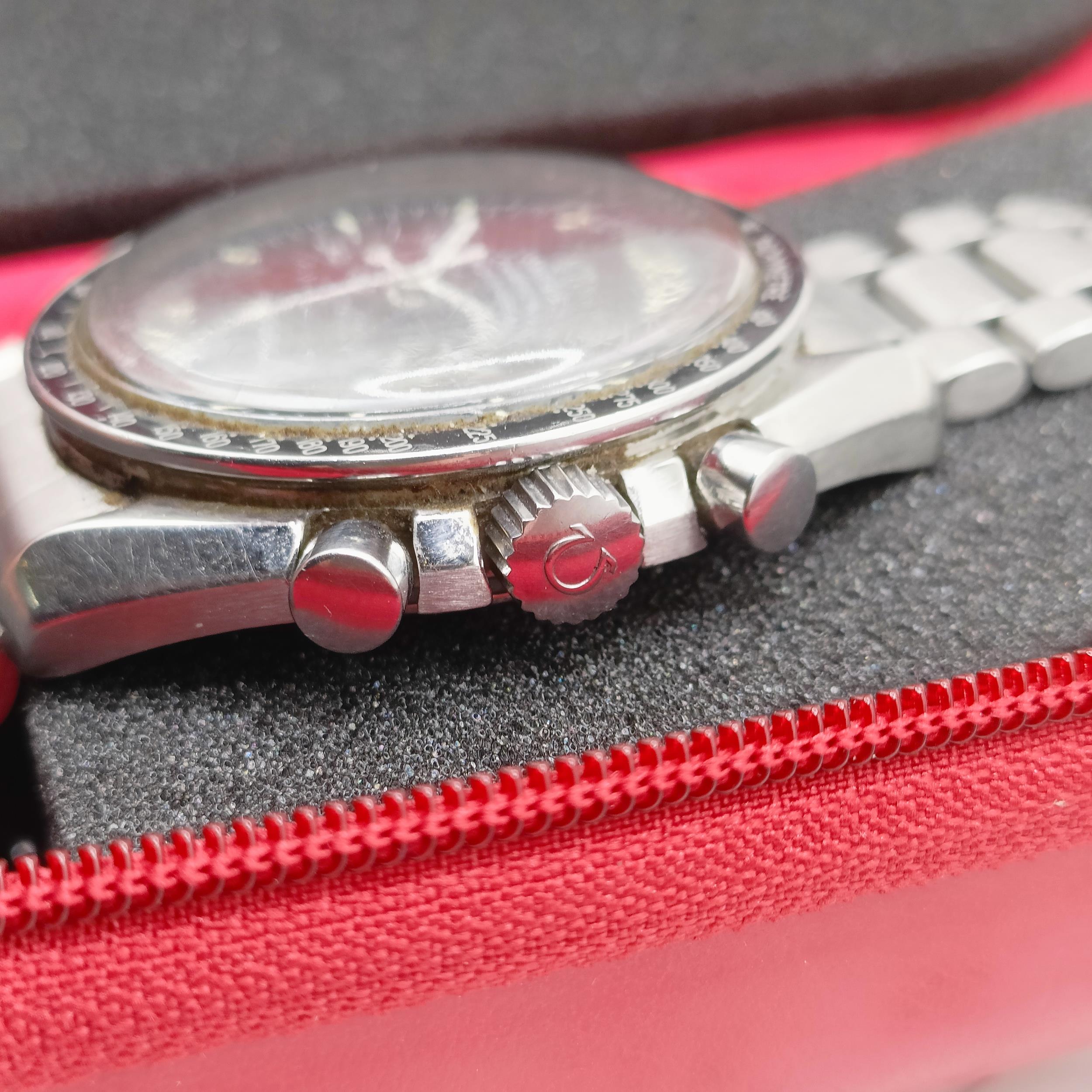 A gentleman's stainless steel Omega Speedmaster Professional Chronograph Moon watch, manual wind - Bild 3 aus 10