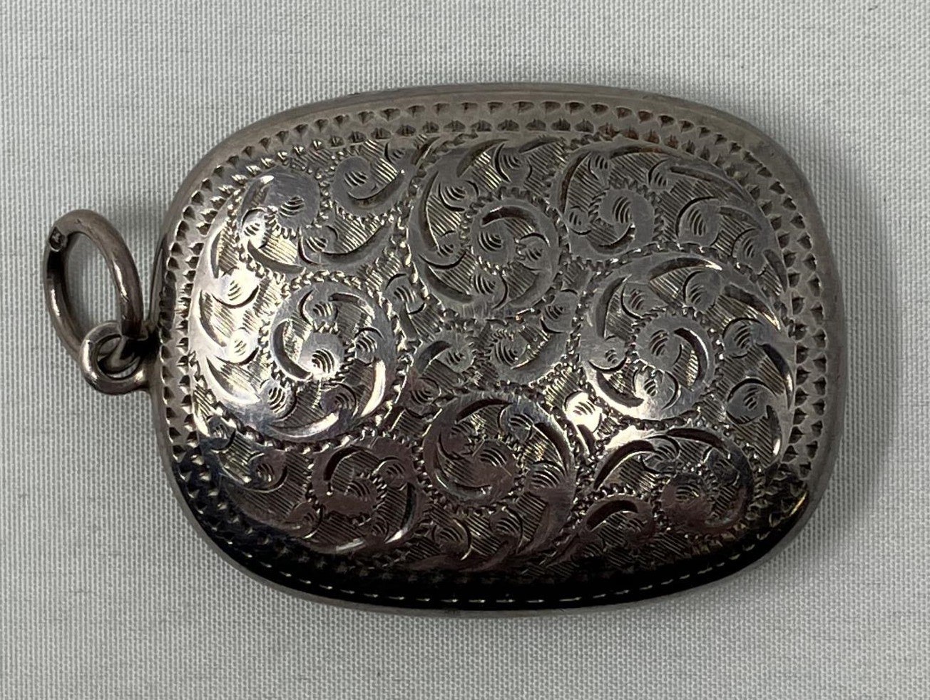 A Continental silver coloured metal fob watch, and a compact (2) - Image 3 of 4