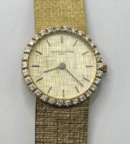 A ladies 18ct gold Vacheron & Constantin wristwatch, with a diamond bezel, all in 60 g