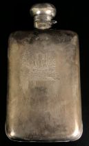 A George V silver hip flask, Chester 1923, 7.2 ozt