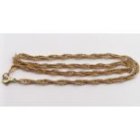 A 9ct gold necklace, 20.8 g Length - 46 cm, Clasp shuts securely, no obvious breaks or repairs