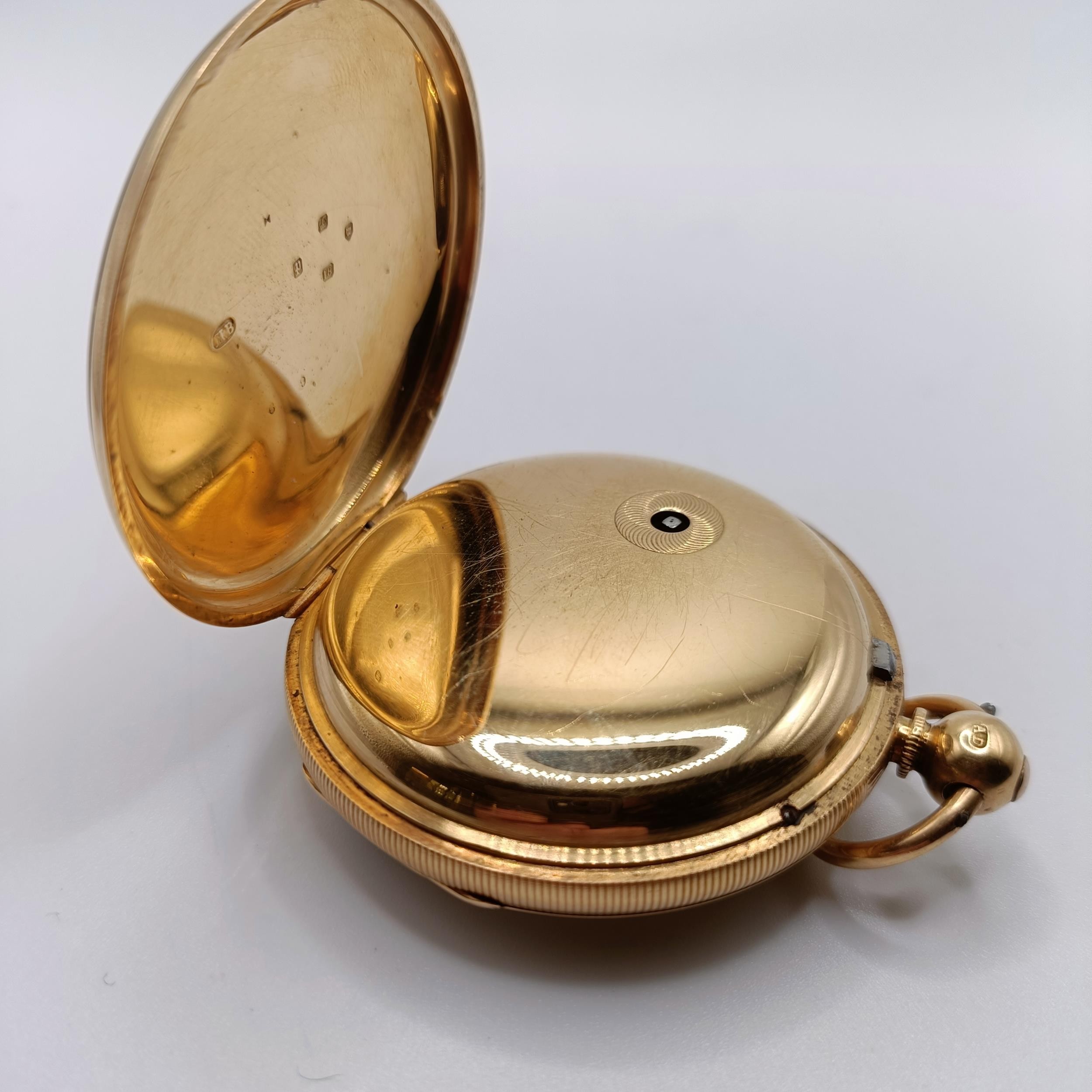 An 18ct gold open face pocket watch, by F Whiteway of Ulverston, and an associated key (2) All in - Image 7 of 9