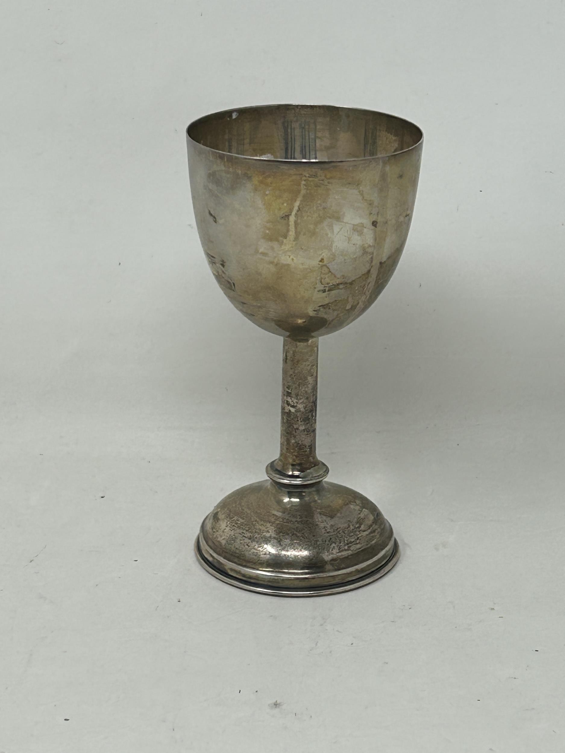 A George V silver communion goblet, Birmingham 1934, 46 g - Bild 2 aus 4