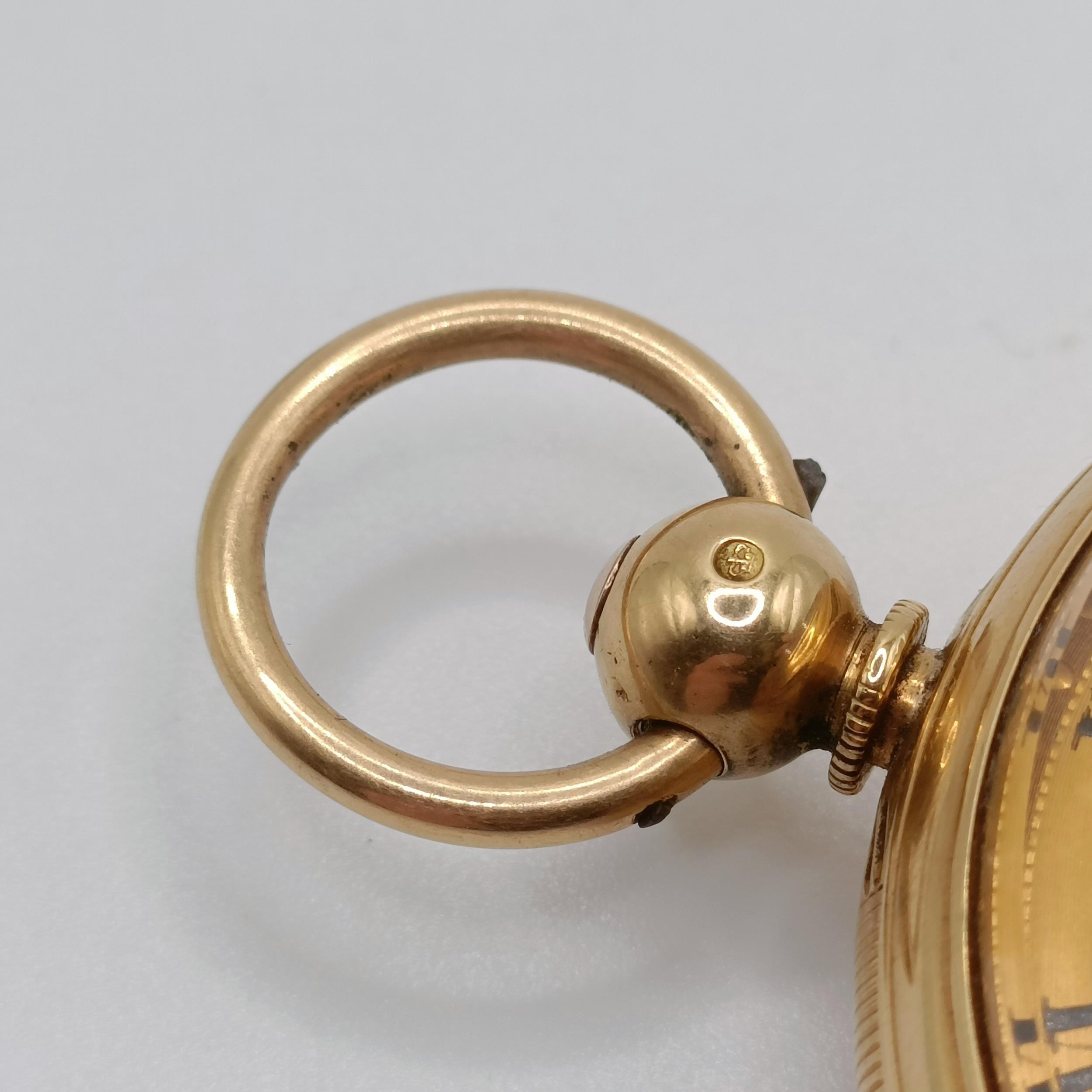 An 18ct gold open face pocket watch, by F Whiteway of Ulverston, and an associated key (2) All in - Image 4 of 9