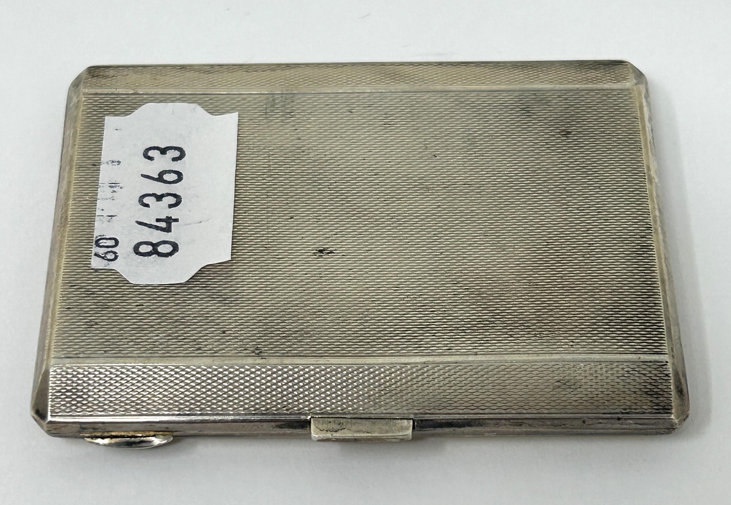 A George V silver and yellow enamel cigarette case, Birmingham 1932 - Image 3 of 6