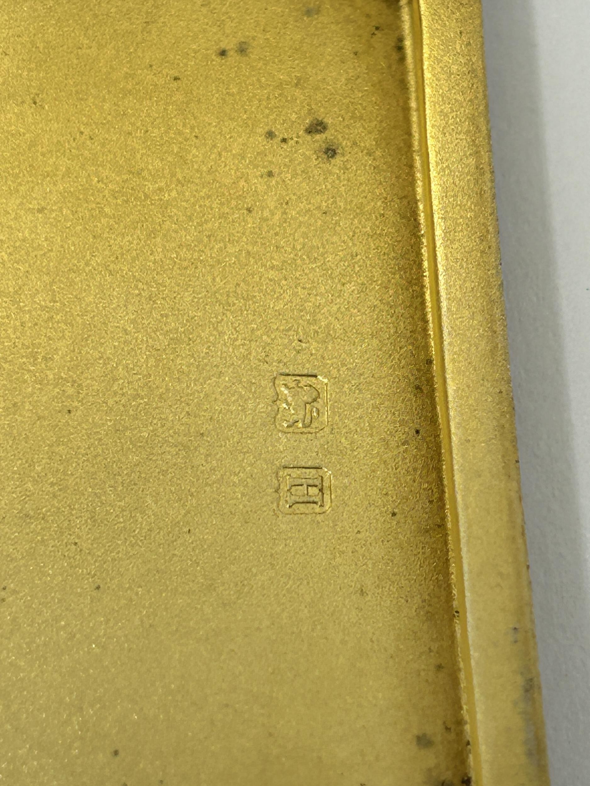 A George V silver and yellow enamel cigarette case, Birmingham 1932 - Image 6 of 6