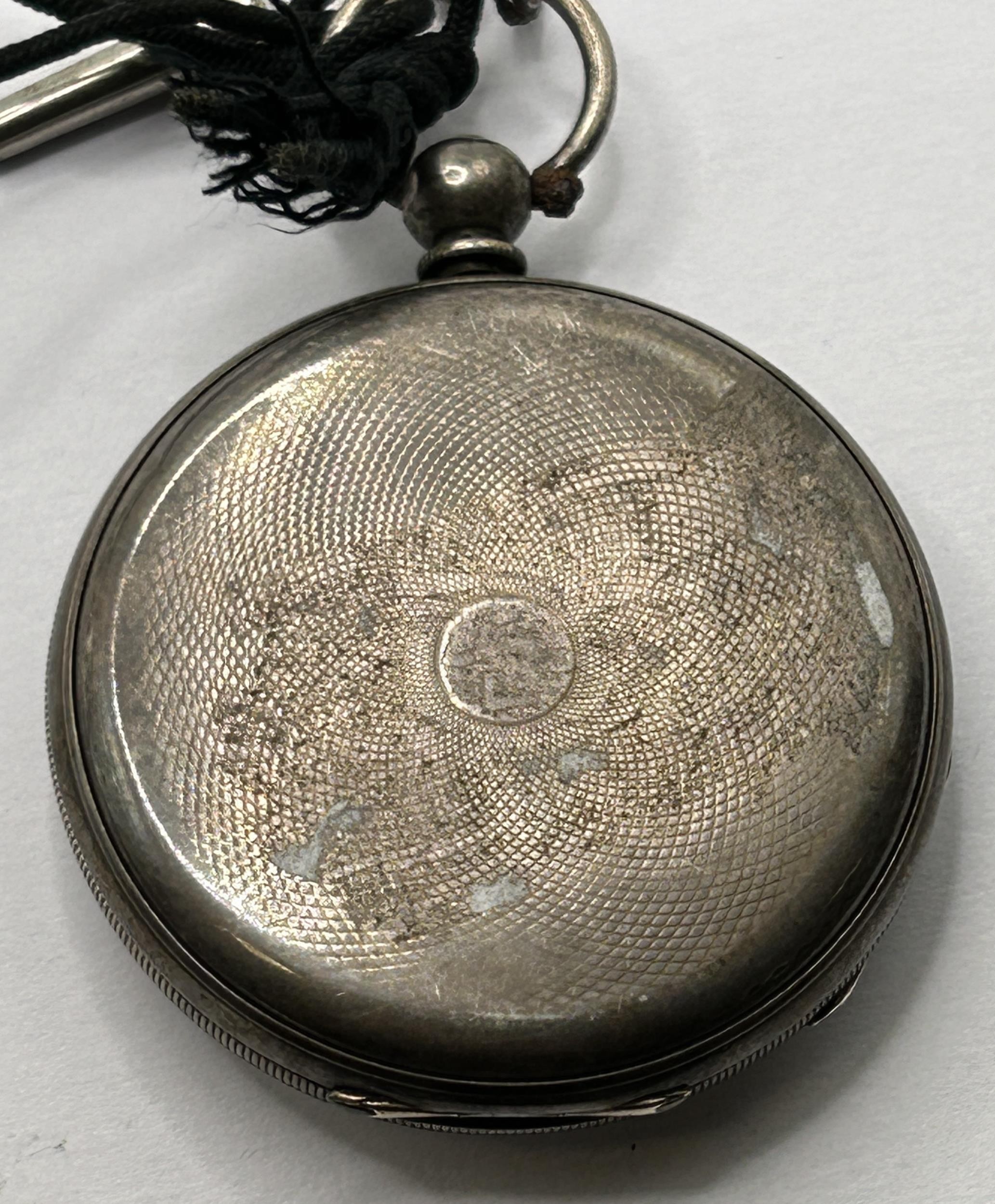 A silver open face pocket watch, the enamel dial signed Dupin Geneve, with Roman numerals and - Image 6 of 6