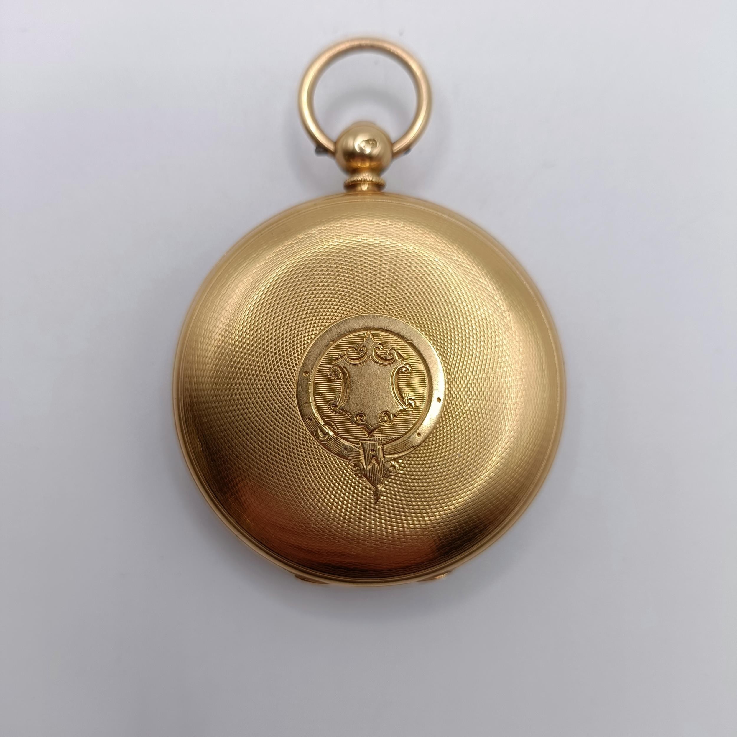 An 18ct gold open face pocket watch, by F Whiteway of Ulverston, and an associated key (2) All in - Image 5 of 9