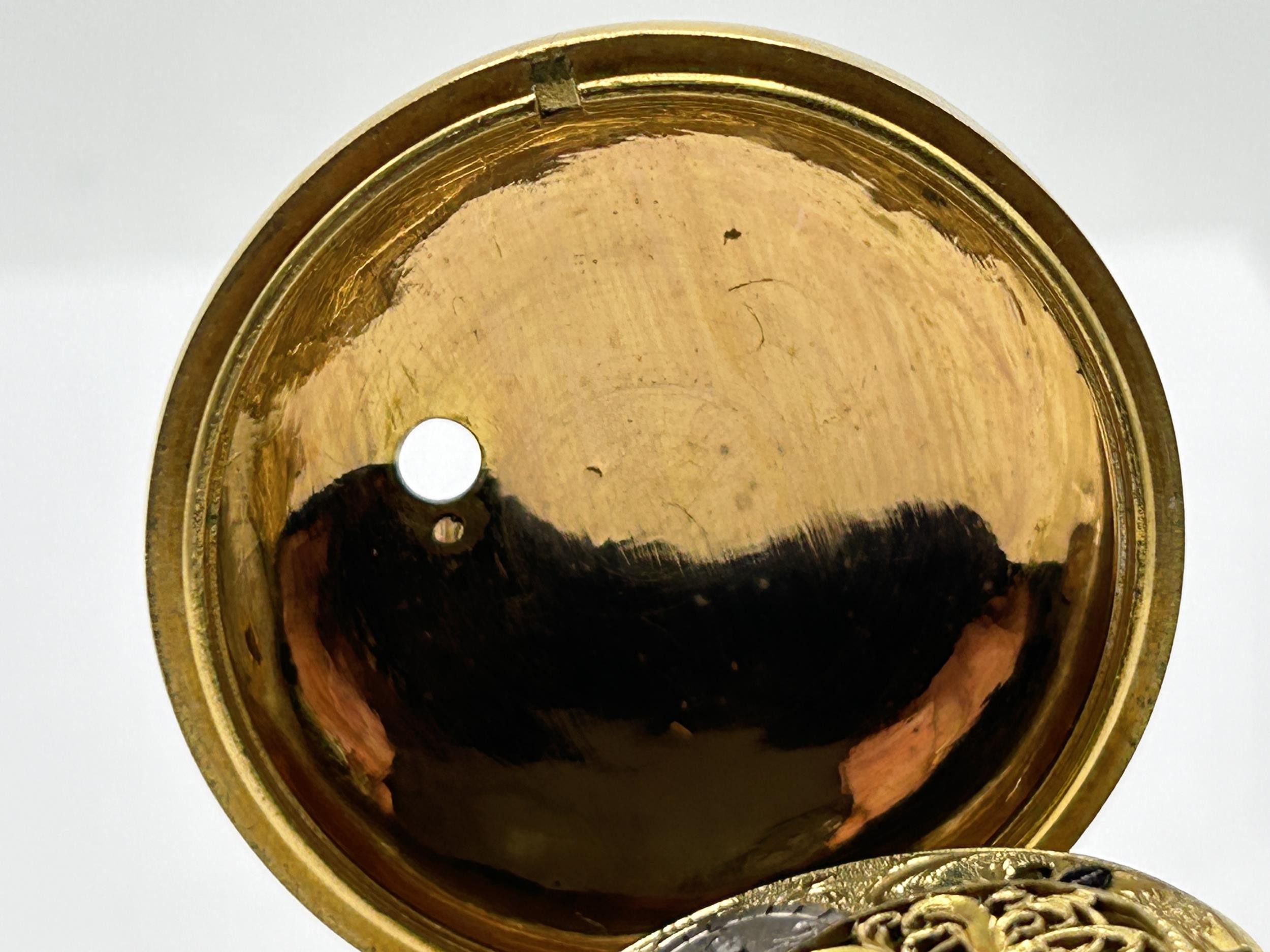 An 18th century pair cased pocket watch, the enamel dial with Roman numerals, the movement signed - Image 9 of 9