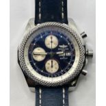 A gentleman's stainless steel Breitling for Bentley Chronometer wristwatch, boxed with paperwork