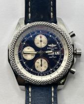 A gentleman's stainless steel Breitling for Bentley Chronometer wristwatch, boxed with paperwork