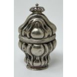 A Continental silver coloured metal box and cover, probably Dutch, 32.6 g