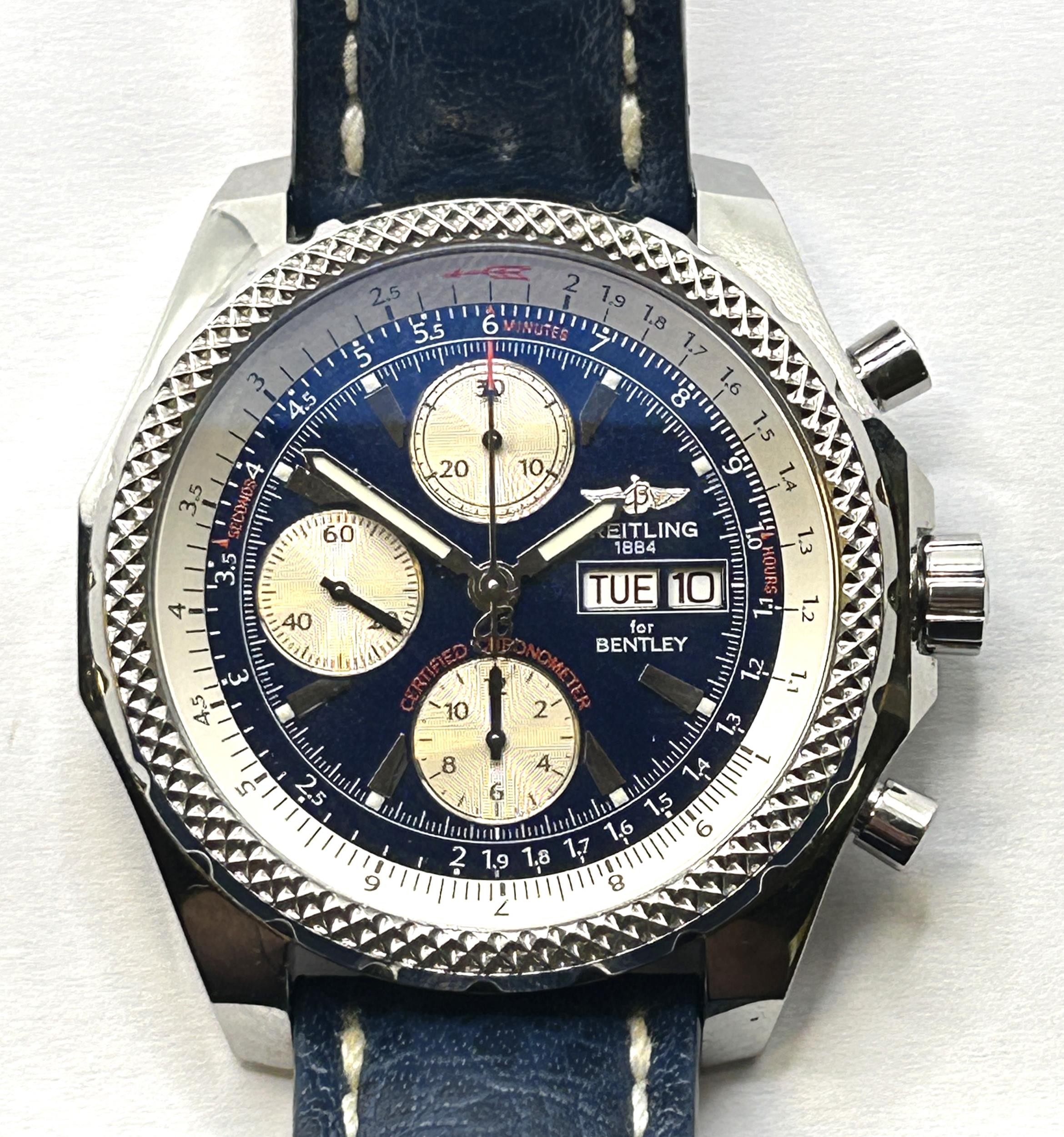 A gentleman's stainless steel Breitling for Bentley Chronometer wristwatch, boxed with paperwork - Image 15 of 15