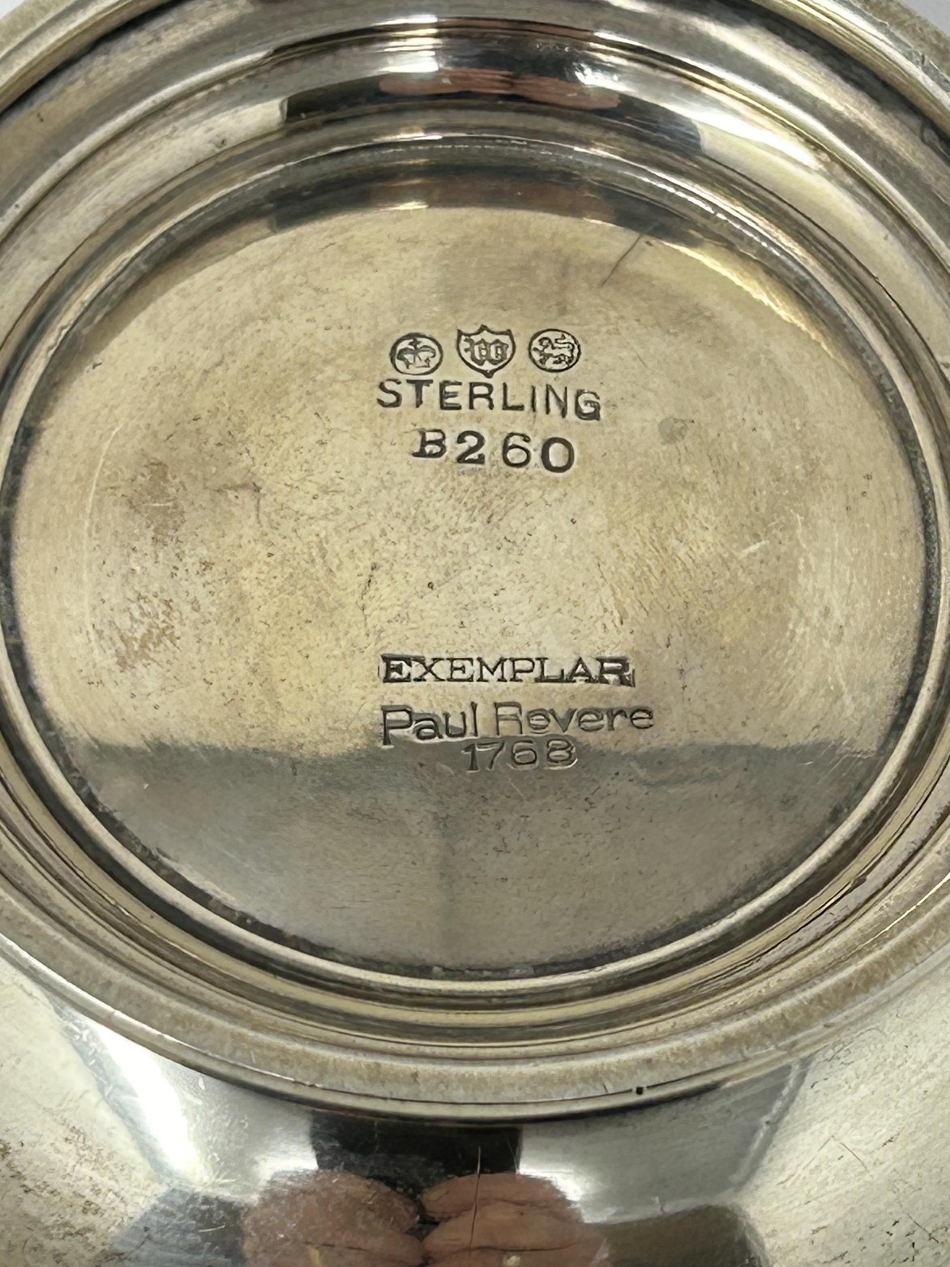 A sterling silver sugar bowl, with a presentation inscription dated 1975 4.1 ozt - Image 5 of 6