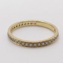 An 18ct gold and diamond ring, ring size L