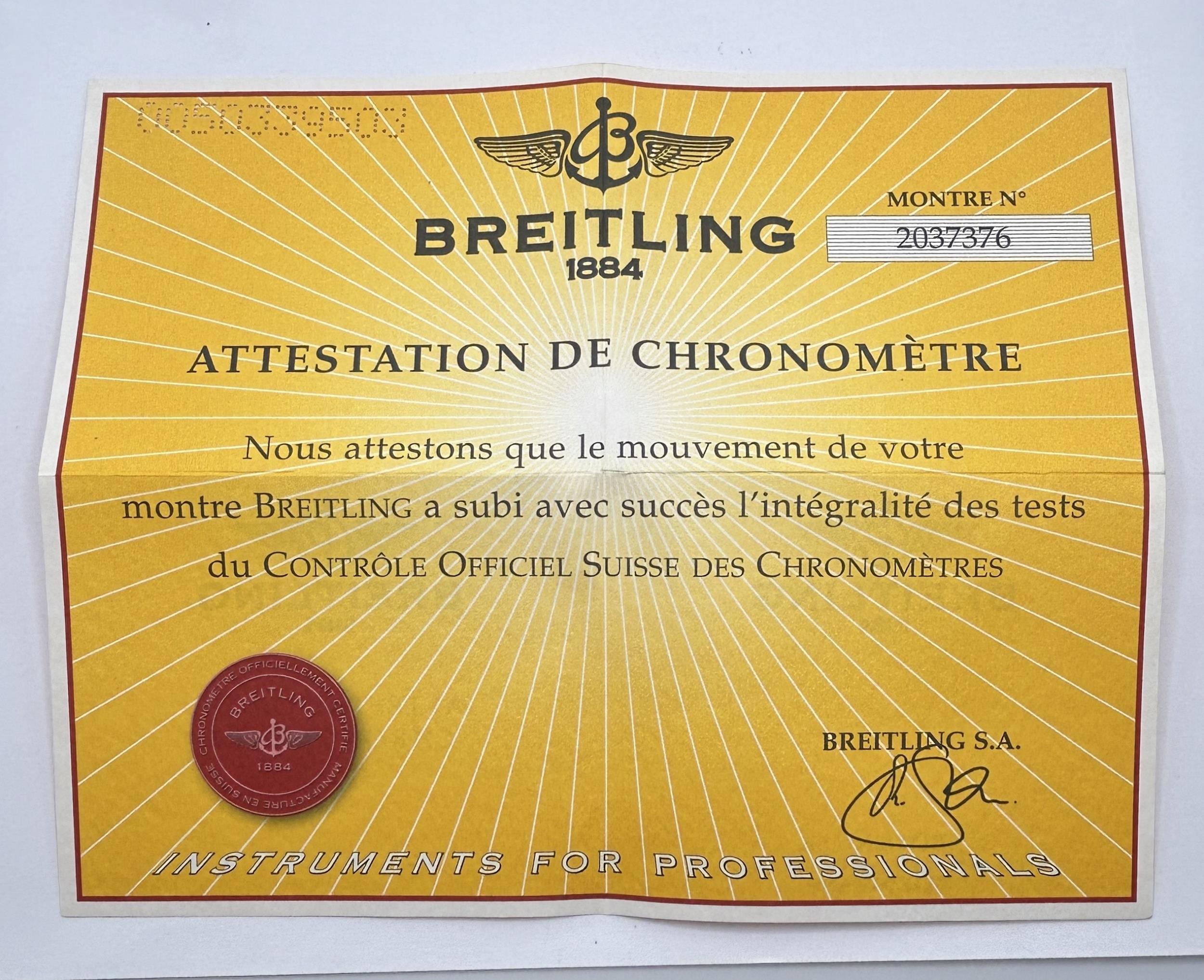 A gentleman's stainless steel Breitling for Bentley Chronometer wristwatch, boxed with paperwork - Image 12 of 15