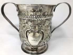 A George III silver two handle porringer, London 1770, 5.8 ozt