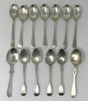 Assorted silver teaspoons, 8.6 ozt
