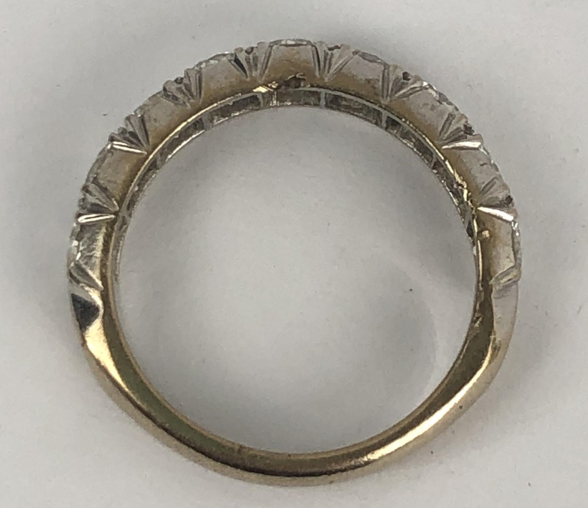 An 18ct white gold and diamond half eternity ring, ring size M - Image 5 of 5