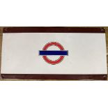 An enamel London Underground sign, 23 x 46 cm