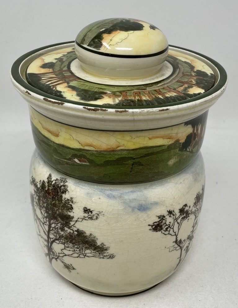 A Royal Doulton Motoring Series Ware cigar jar and lid, large rare size believed one of only two - Image 2 of 6