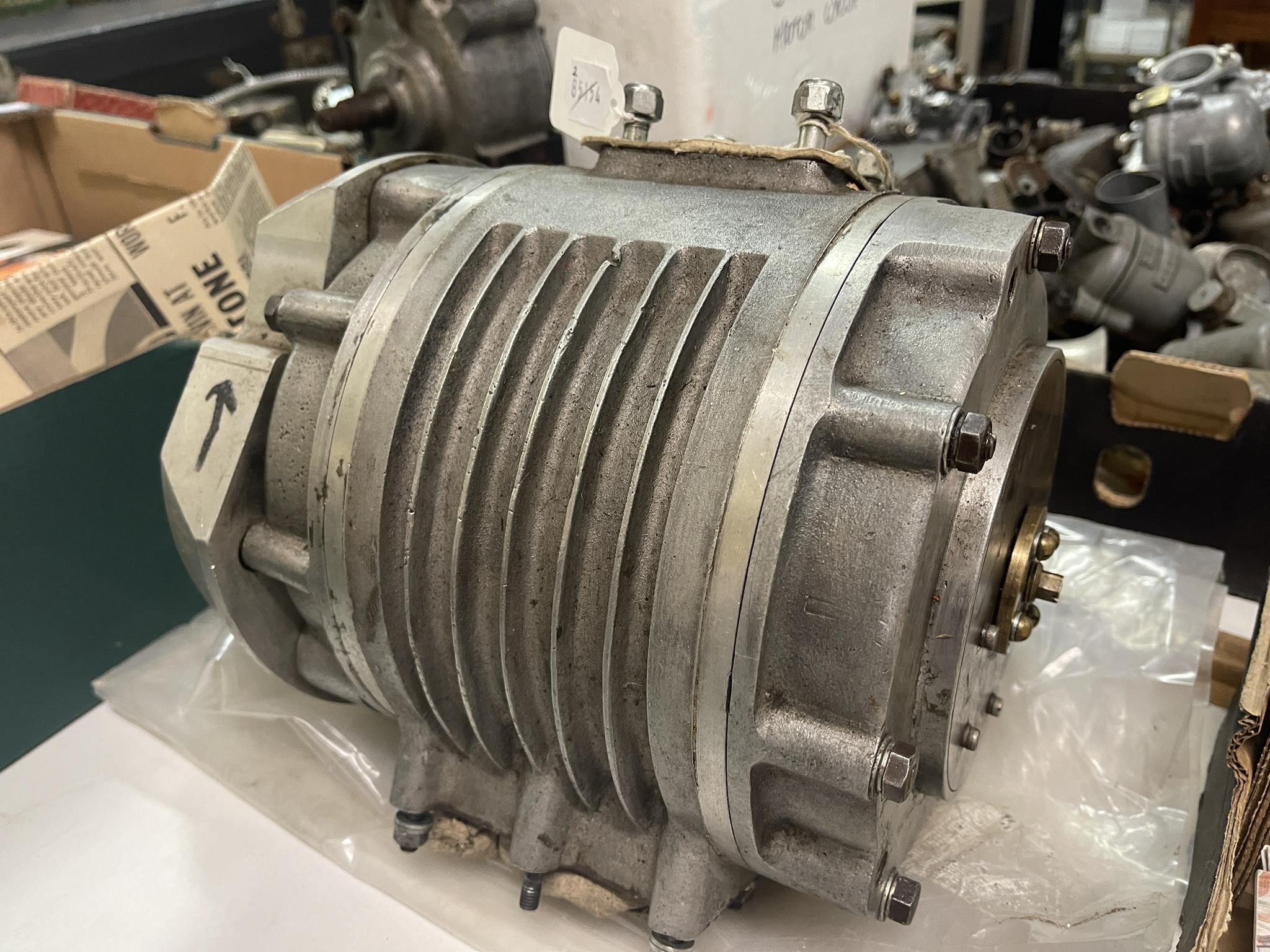 A vintage Hutchins Vane type supercharger, No 9/10, flange for Meadows 4ED Working condition unknown