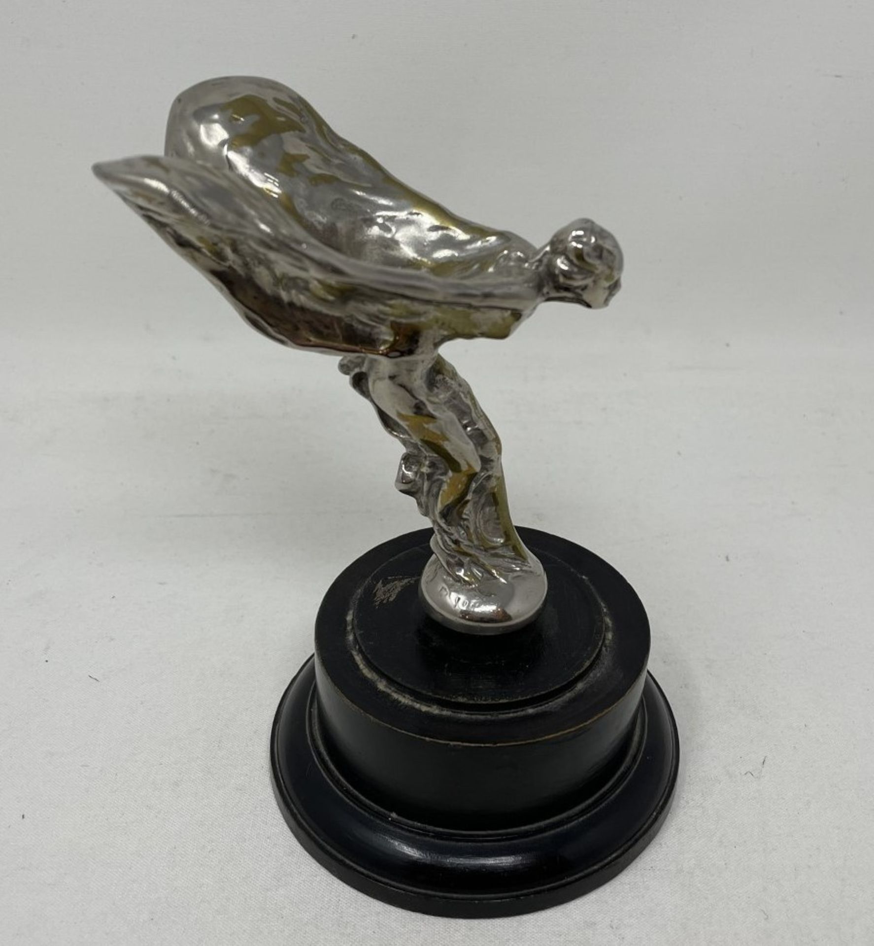 A Rolls-Royce 20hp Spirit of Ecstasy, mounted on a plinth base, 16.5 cm high (overall)