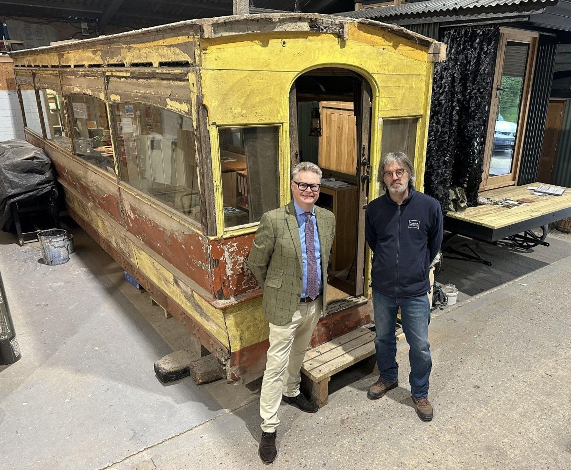 A rare Brush Electrical Engineering Co Ltd tram car, Bournemouth & Poole car No. 113, in largely