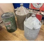 A Castrol XXL five gallon can, and two other five gallon cans (3)