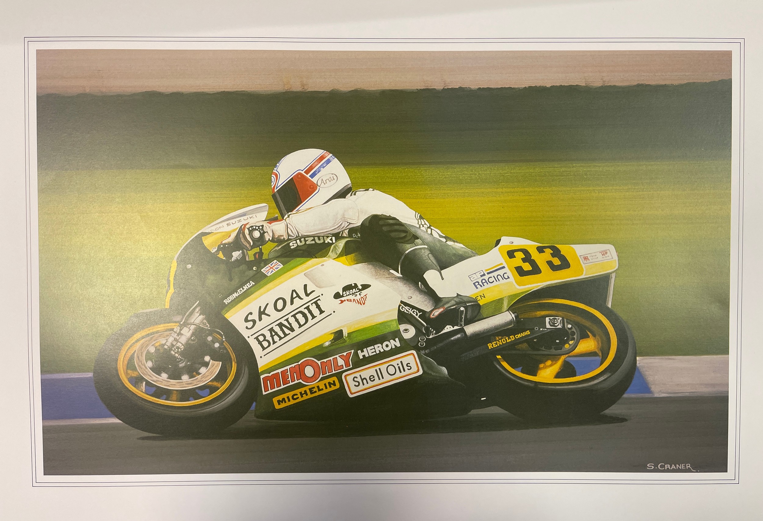 A group of prints by Steve Craner and Tony Graham, including Mick Grant on Suzuki, Barry Sheene on - Image 3 of 4