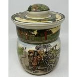 A Royal Doulton Motoring Series Ware cigar jar and lid, large rare size believed one of only two