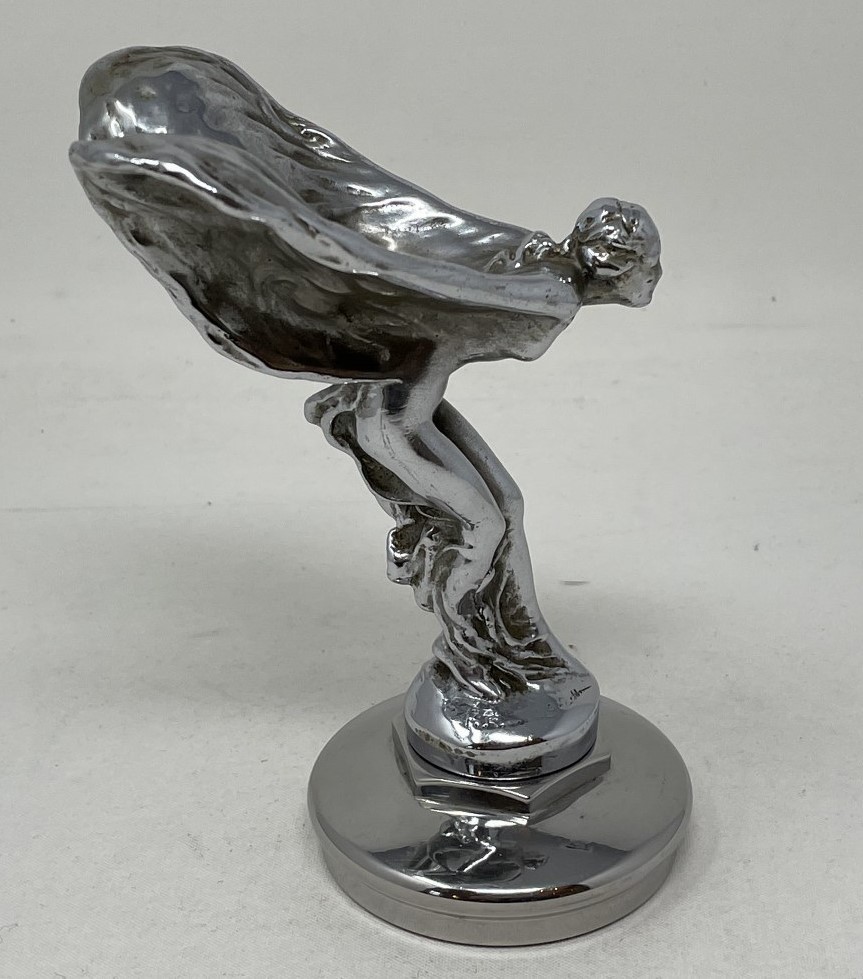 A Rolls-Royce 1929 Phantom II mascot on correct cap in original condition with full Charles Sykes,