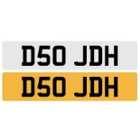 A registration number, D50 JDH, on retention