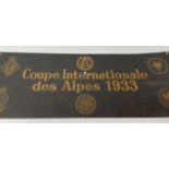 ***Regretfully Withdrawn*** A rare Rally plaque, Coupe Internationale des Alpes 1933, 15 x 40 cm A