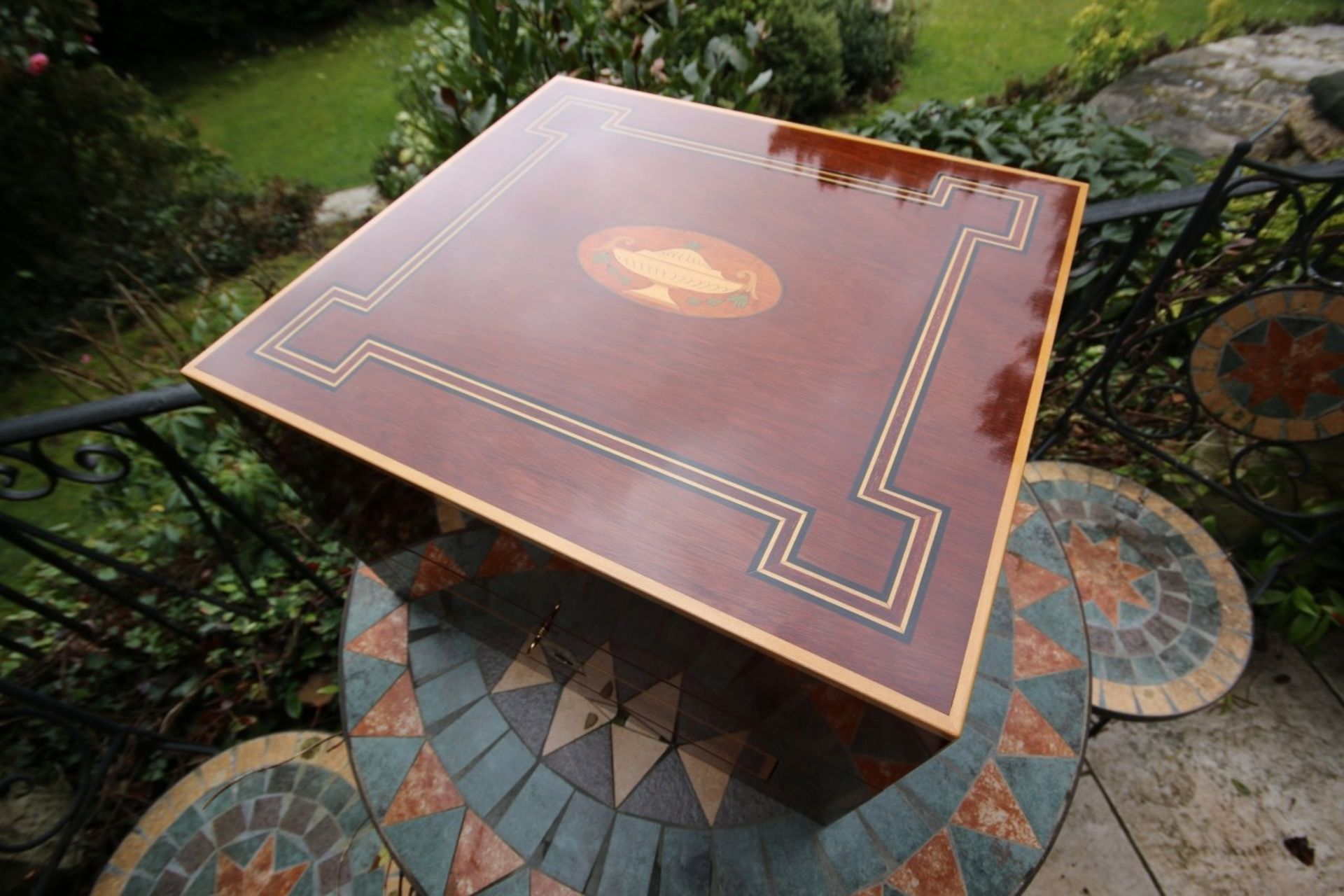 An impressive travelling cocktail set, for eight persons, with cut glass accessories, the mahogany - Image 6 of 6