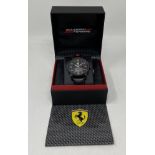 A gentleman's Scuderia Ferrari wristwatch, boxed with papers