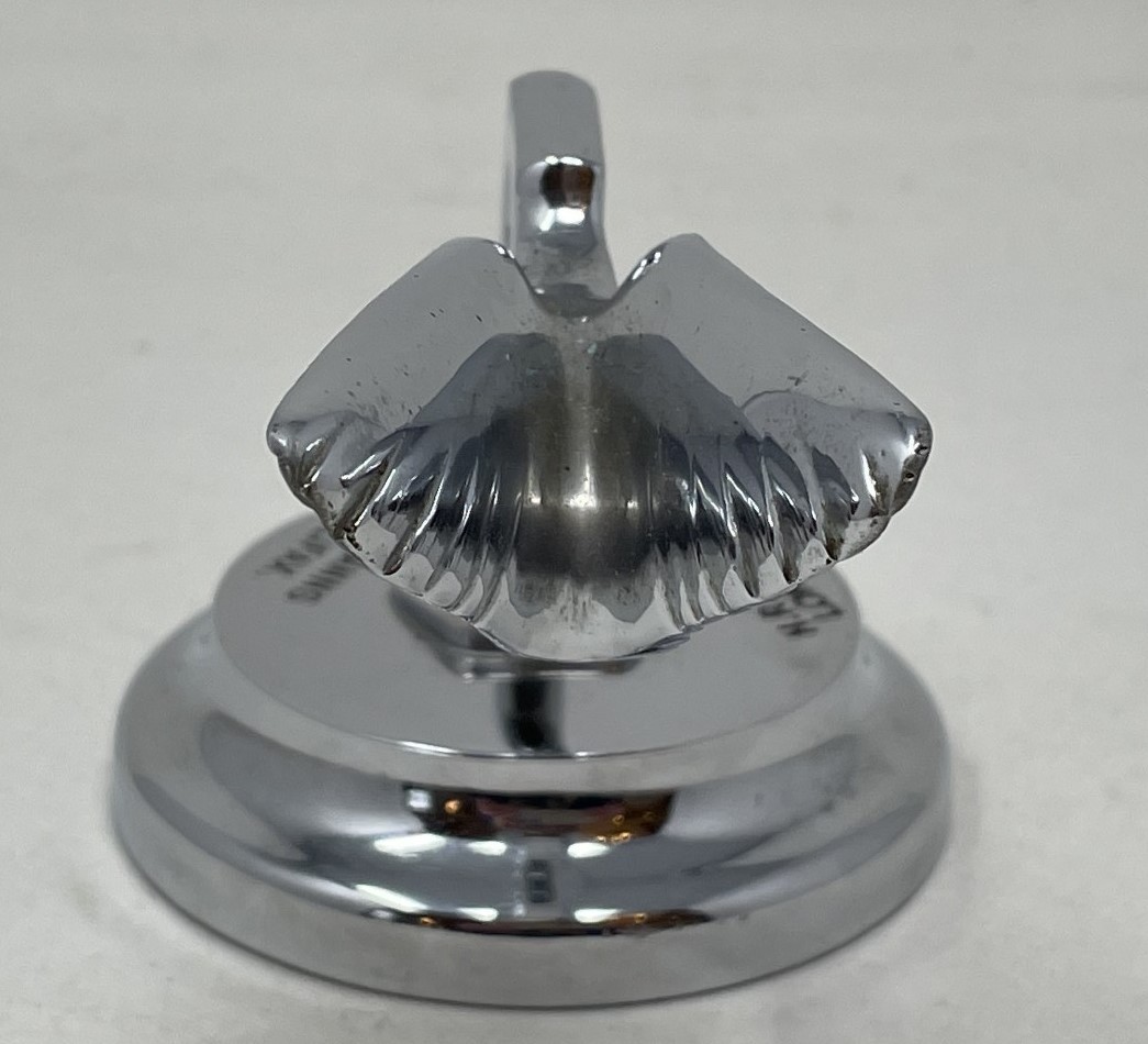 A rare Bentley desk paperweight, in the form of a backward winged Bentley mascot, inscribed H.R. - Image 4 of 7