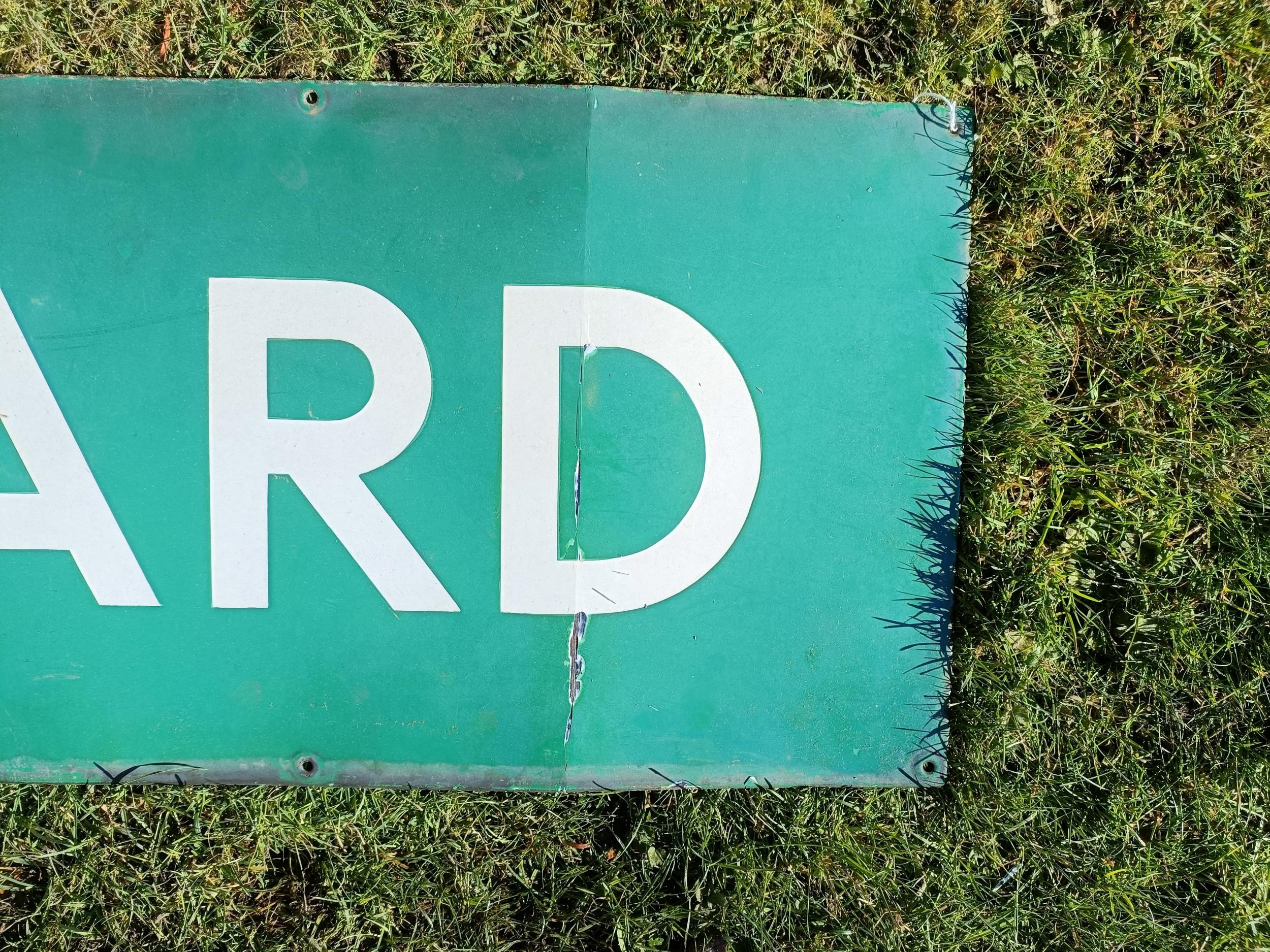 A Southampton Yard British Railways (Southern Region) green enamel station sign, in two pieces, - Bild 8 aus 14