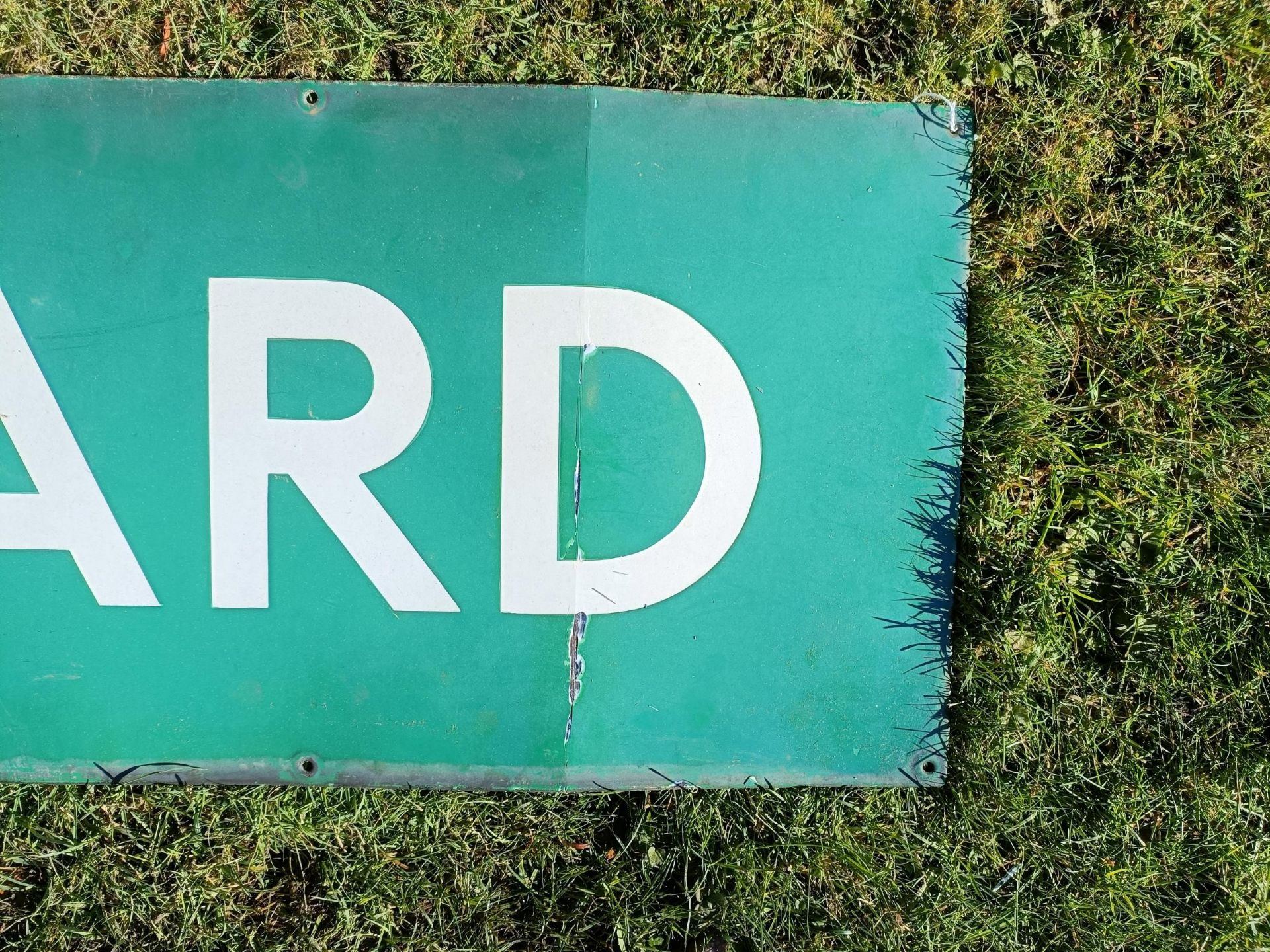A Southampton Yard British Railways (Southern Region) green enamel station sign, in two pieces, - Image 8 of 14