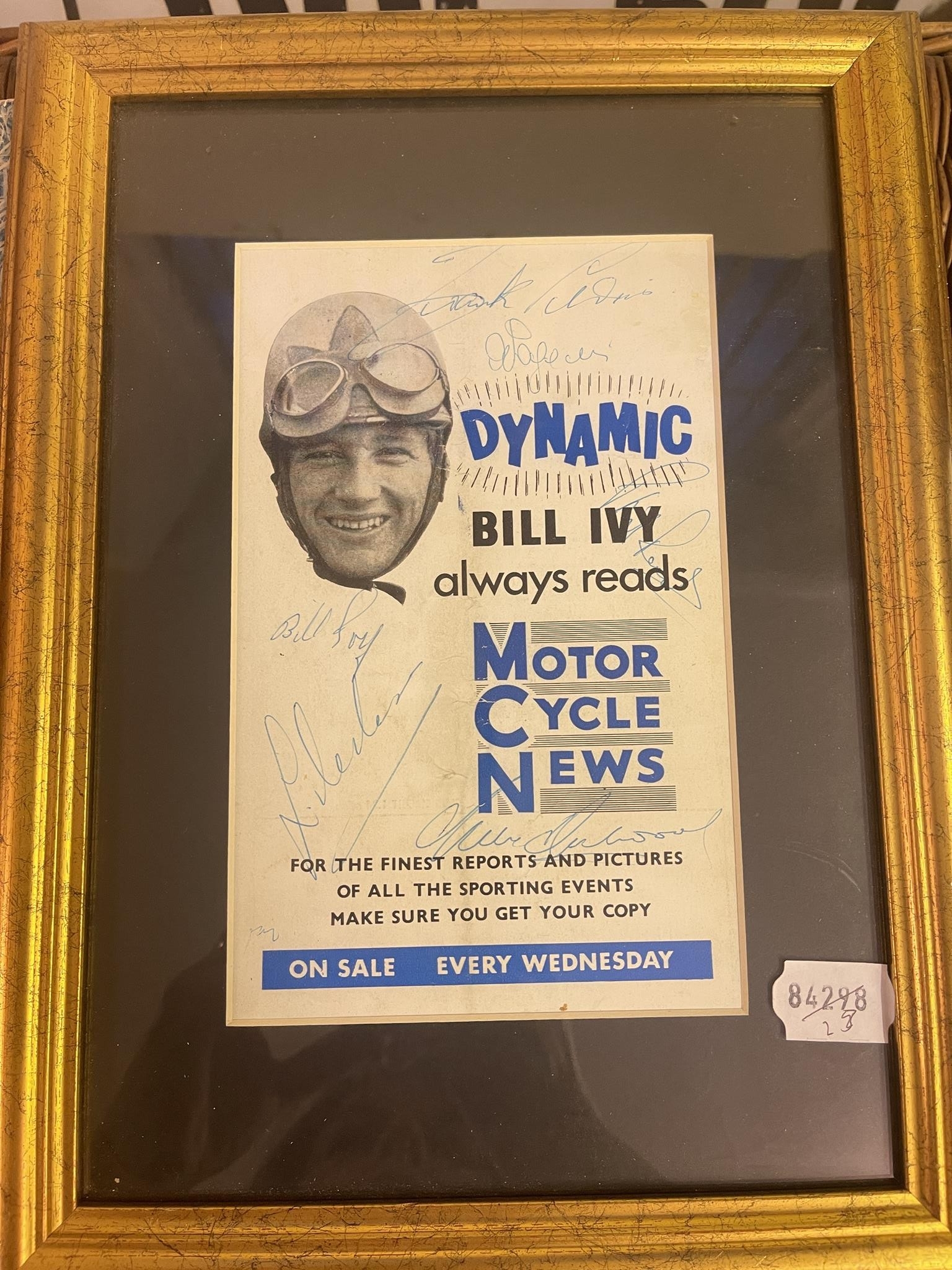 A Motor Cycle News small cover, Bill Ivy always reads, signed by Bill Ivy, and other racers, with