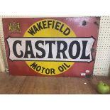 An enamel sign, Castrol Wakefield Motor Oil, 50.5 x 76 cm A little faded, some chips and knocks